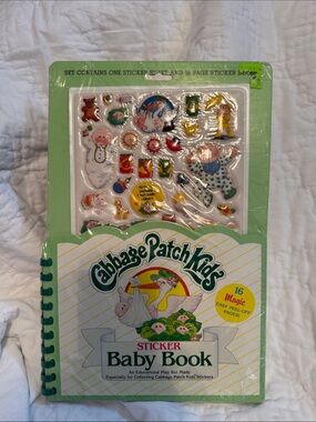Cabbage Patch Kids Sticker Baby Book - Green